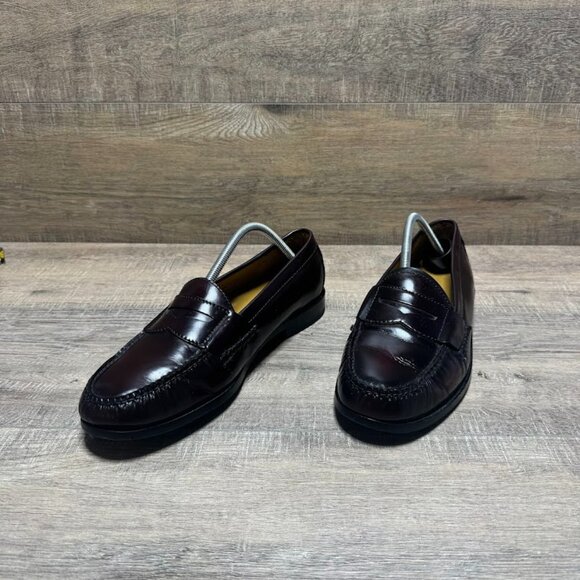 Cole Haan  Burgundy Leather Pinch Penny Loafers Men's Size 10 - Picture 1 of 8